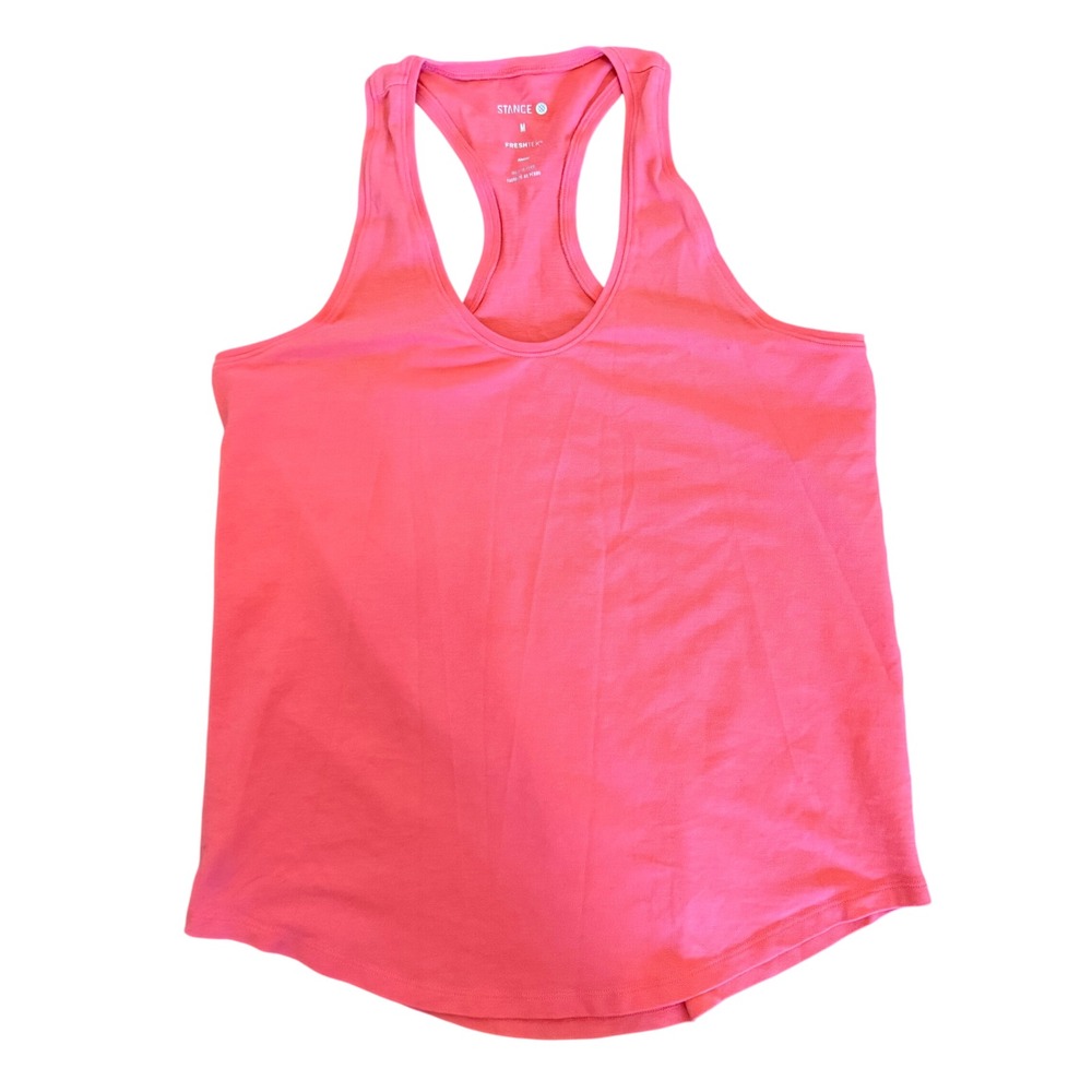 Stance Pink Racerback Tank Top Freshtek Athletic Workout Size M Made in Peru